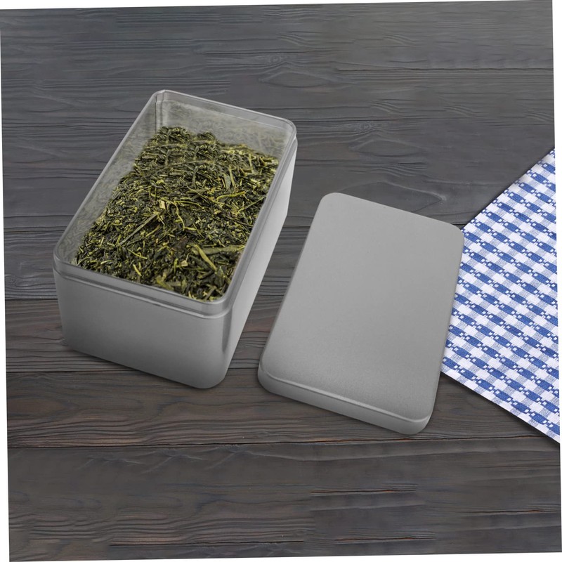 GLEAVI Rectangular Tinplate Storage Box Mini Portable Tea Leaf Container