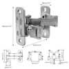 Fence Gate Hinges，Heavy Duty Steel Frame Hinges,180 Degree Open,Weld onto