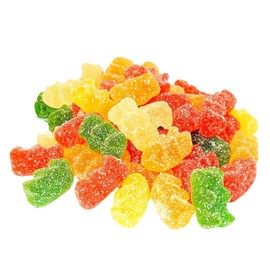 Sour Bears Gummi Candies, Fruit Flavored Gummy Bears Individual Shareable Bags for Ice Cream Sundae Bars, Pack of 3, 4.5 Ounces Each