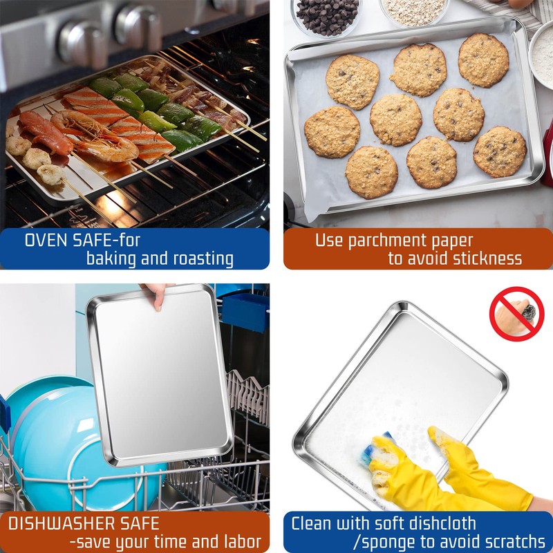 P&P CHEF 12.5 Inch Baking Cookie Sheet, Oven Pan Tray