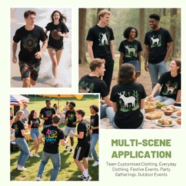 Joyclub 5 PCS Unisex Sublimation Blanks Bulk Polyester T Shirts for Sublimation Black Crew Neck Short Sleeve Wholesale for Adults DIY Gifts