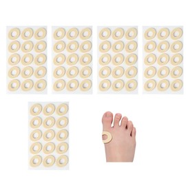 Natiform 75 Pcs Protective Toe Quill Eye Circle Anti-Friction Pads Large Oval