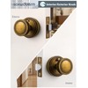 SORWDUERM 2 Pack Antique Brass Bronze Door Knob Interior Privacy