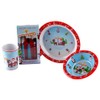 Christmas Santa 4 Piece Melamine Kid's Dinner Set - Plate,