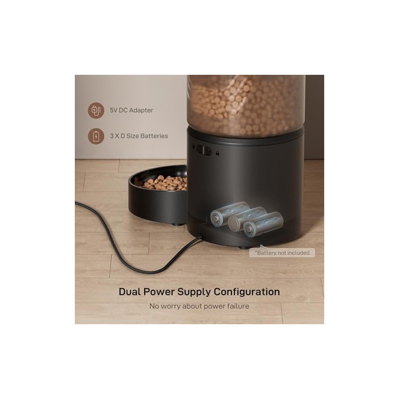 Automatic Cat Feeder: 3L Auto Food Dispenser with Timed Feeding|