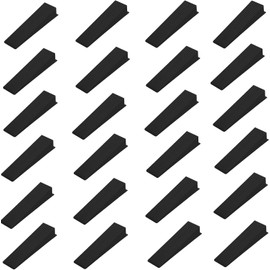 30 Pcs Plastic Wedges, Fence Panel Wedges, Fence Wedges to Stop Banging, Fence Wedges, for Stop Fence Panels Rattling Banging, Laying Ceramic (Black)