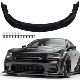 ZXMOTO Front Bumper Lip Spoiler Splitter Body Kit ABS Fit for Dodge Charger SRT Hellcat/RT Scat Pack/Daytona/RT 392 2015-2023 Gloss Black