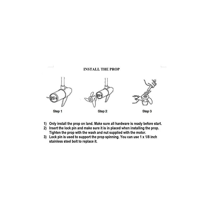 Black Fiberglass Reinforced Nylon Propeller Kit for Seamax PowerMax Models