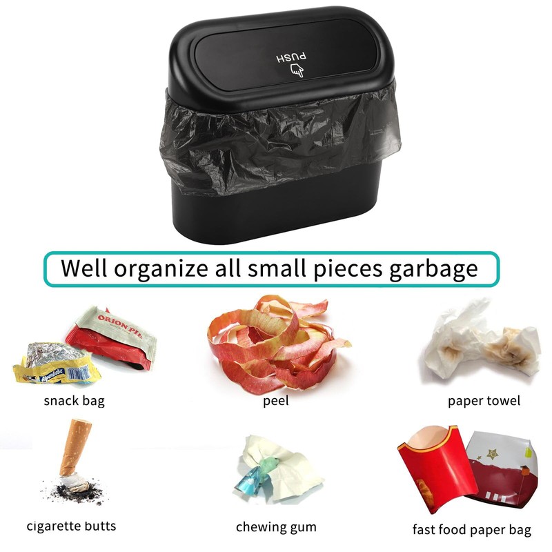 Accmor Car Trash Can with Lid, Mini Auto Dustbin Garbage