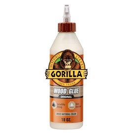Gorilla Pegamento para madera, botella de 18 onzas, color madera natural, paquete de 1