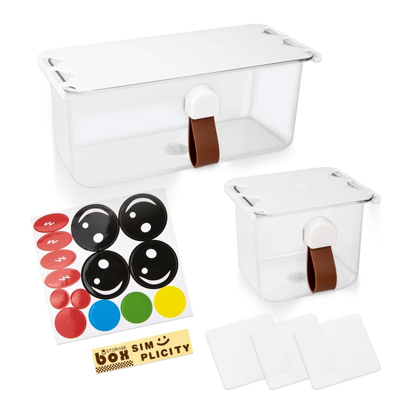 Umbrotiger Clear Pull-Out Drawer Organizer - No-Drill Hidden Storage Tray
