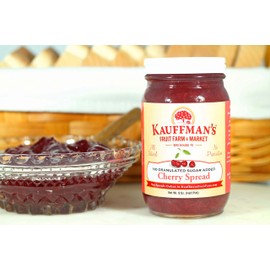 Kauffman Orchards Cherry Fruit Spread, All Natural, No Preservatives or Granulated Sugar Added, 9 Oz. (Pack of 1)