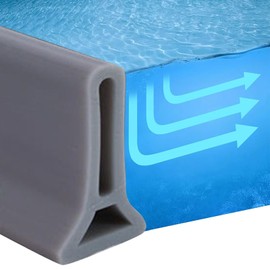 3FT Collapsible Shower Water Dam, Shower Threshold Water Stopper Barrier and Retention System and Keeps Water Inside Threshold Dry and Wet Separation (Grey, 3cm*5cm, 1M)