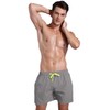 QRANSS Light Gray Mens 5 inch Inseam Quick Dry Swim