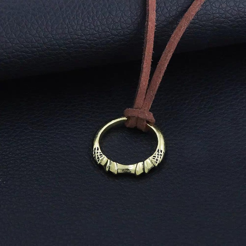 PIDAK Adjustable Ring Necklace - Portable Pendant Zamak Diameter 2.1cm