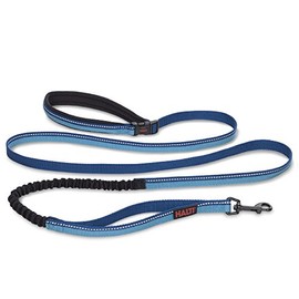 HALTI Active Leash - Award-Winning Bungee Dog Leash, Shock-Absorbing, All-in-One Neoprene Padded Belt & Lead, Perfect for Running & Training with Medium & Large Dogs (Size Large, Blue)