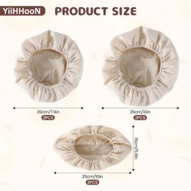 6 Packs Bread Proofing Basket Cloth Liner, Round Oval Banneton Liner for Bread Basket, Baking Basket Cover Linen Liner Cloth Bread Baking Supplies for Sourdough Proofing Basket