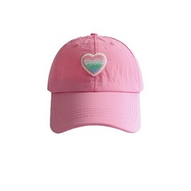 Baseball Kappe Mädchen Pferdeschwanz Hut Verstellbar Sonnenschutz Basecap Baseball Cap Schnelltrocknend Baseballmütze Sommer Snapback Cap Baby Kids Kappe UV-Schutz Schirmmütze Junior Sommerhut (Rosa)