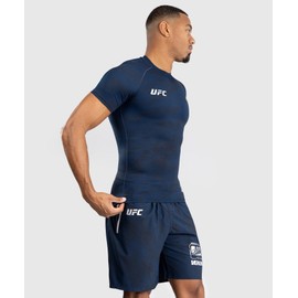 Venum Men's Standard Fight Week Performance Short Sleeve Rashguard, Oceanic Blue