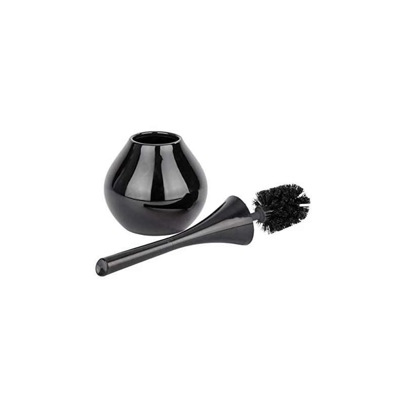 WENKO 22038100 Toilet brush Flakon Black - Ceramic, 17 x
