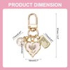 uxcell Heart Keychain Charm for Women, Metal Cute Heart Tulips
