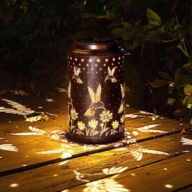 Fastruggle Solar Lanterns Outdoor Waterproof Hanging Hummingbird Solar Lights Christmas Lights Decorations Gifts for Women Mom Grandma LED Lanterns Garden Decor Outside for Yard, Patio, Backyard