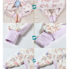 Chilsuessy Baby Winter Sleeping Bag with Feet, 2.5 Tog, with Removable Sleeves, All-Year Sleeping Bag with Legs for Boys, Girls, Pyjamas, Cute Strawberry, 90, Baby Height 75–85 cm