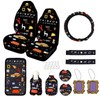 12PCS Car Accessories Set,Funny TV Show Merchandise,Car Seat Cover,Steering Wheel