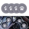 Piburth 4 Pack Car Cup Holder Coasters, Dog Paw Insert
