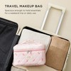 HBselect Quilted Makeup Bag, Cotton Large Travel Makeup Bag, Cute
