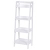UTEX 4-Tier Ladder Shelf, Bathroom Shelf Freestanding, 4-Shelf Spacesaver Open