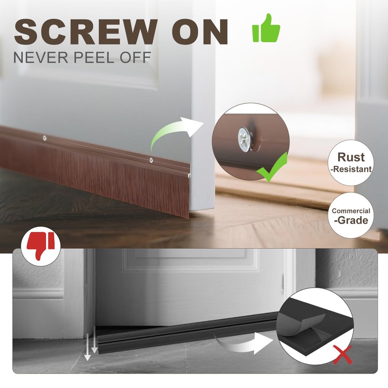 5 Pack Door Brush Sweep | 2.80" x 39.3" CEPIA