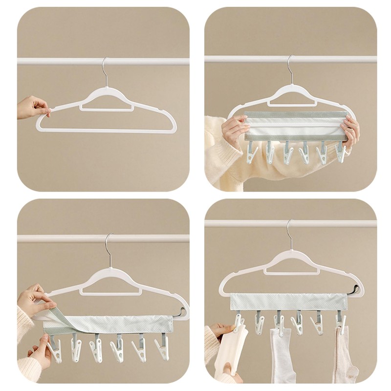 QEZEZA Folding Hanger for Travel, Cloths, Foldable, Portable, Laundry Dryer,