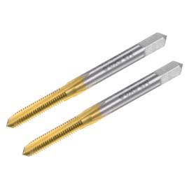 QUARKZMAN Metric Tap M4x0.7 Titanium Coated Cobalt HSS (High Speed Steel) with 3 Straight Cutting Edges Mini Micro Screw Thread Repair Tool Pack of 2