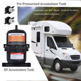 MTSmart RV Accumulator Tank, RV Prepressurised Accumulator Tank for Motorhome, Motorhome, Travel Trailer, Caravan, Motorhome, Boat, Navy Black (0.75 L)