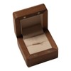 Wooden Ring Box Retro Elegant Square Engagement Ring Box with