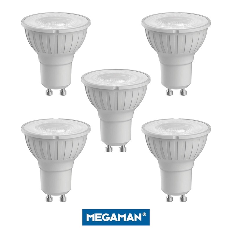 Megaman GU10 Reflector Dimmable LED Lamp, 5.5 Watt, 2800K Colour
