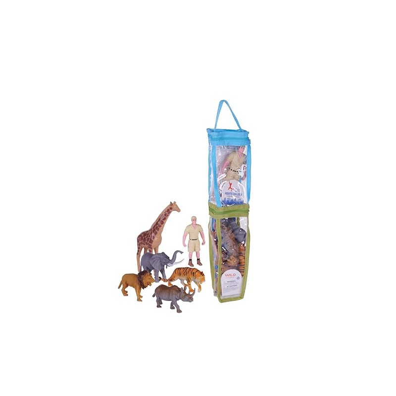 Wild Republic Nature Tube Double Zoo, Toy Figures, Educational Toys,