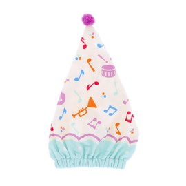 Marushin 0625012900 Towel Cap for Swimming, Children, Fun Music, Hair Drying Towel, Hair, Absorbent, Quick Drying, Towel, Girls, Boys, Swimming, Sea