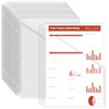 Fyess 15Pack 3 Hole Punch Clear Plastic Document Folders,Organized Up