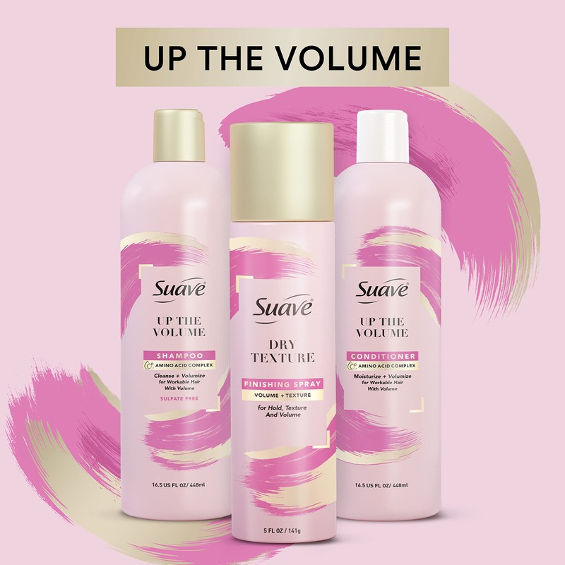 Suave Pink Up The Volume Volumizing Conditioner For Volumized Hair
