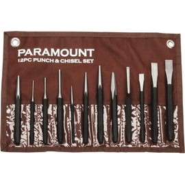 Paramount 12 Piece Hexagon Shank Punch & Chisel Set: 13/64 to 1/2" Chisels, 3/8 to 3/16" Punches