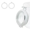 FCENDS 2 Piece Rubber Seal Ring for Glass Jars, Airtight
