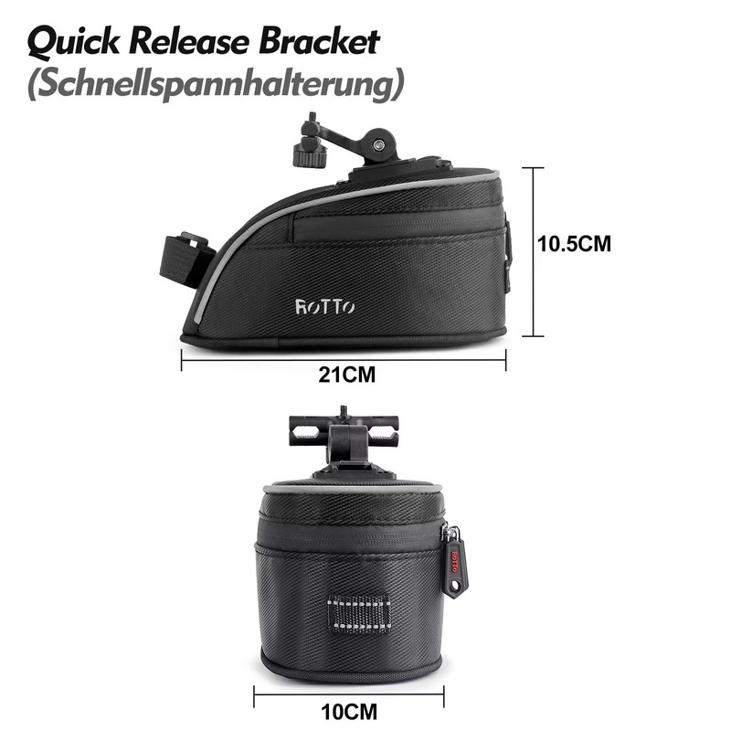 ROTTO Bicycle Saddle Bag with Quick Release for Road Bike