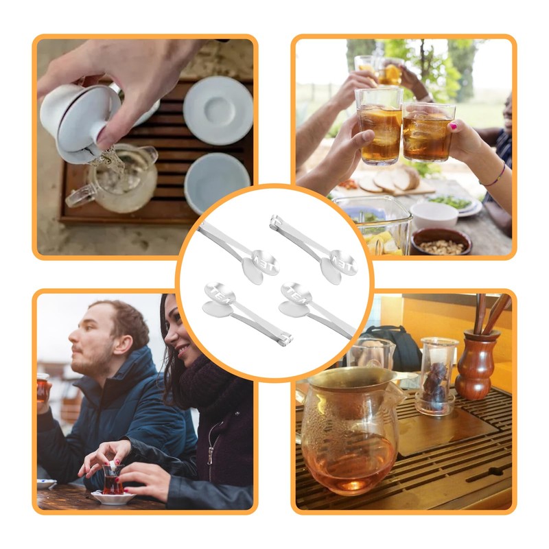 4Pcs Tea Bag Squeezer Stainless Steel Tea Bag Squeezer Teabag
