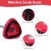 AIMALL 2PCS Triangular Floor Cleaning Brush, Red Universal Mop Head