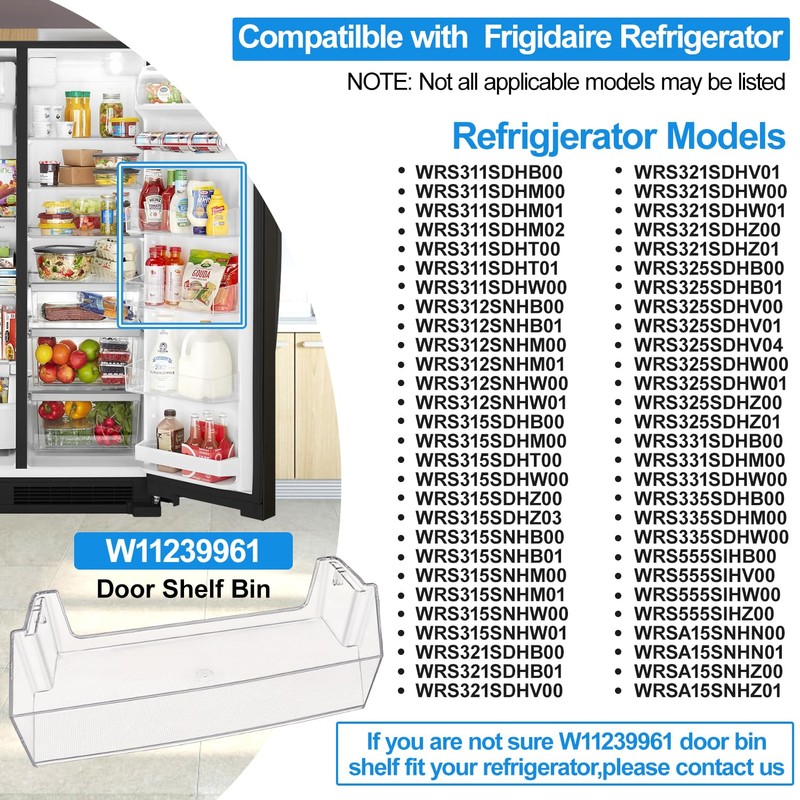 [UPGRADED] W11239961 Refrigerator Door Shelf Replacement Compatible with Whirlpool Refrigerator