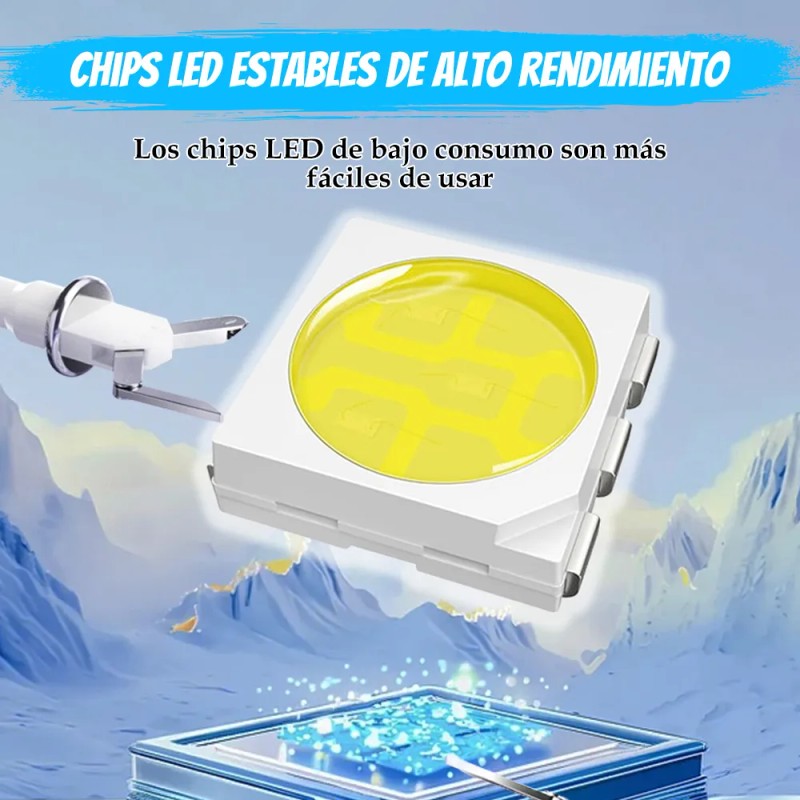 Par Faros De Led Lupa Luz Cuatro Color De Moto
