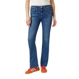 Mavi Women's Maria High Rise Boot Cut Flare Jeans, Mid Brushed Flex Blue, 27x30