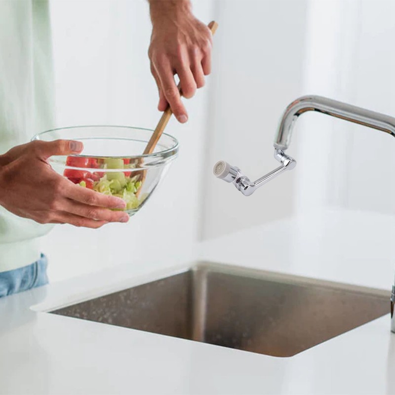 Swivel Faucet Extender Universal Sink Water Aerator with 2 Water